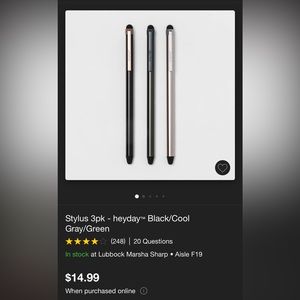 Target heyday stylus pens 3 pack